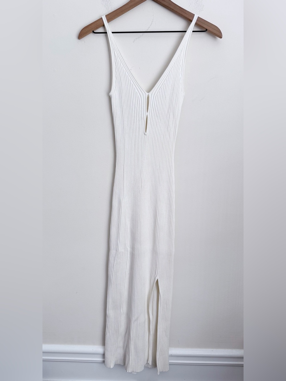 Abercrombie Ribbed Midi Sweater Dress cream M
